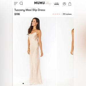 Show Me Your MuMu Tuscany Maxi Slip Dress in Champagne